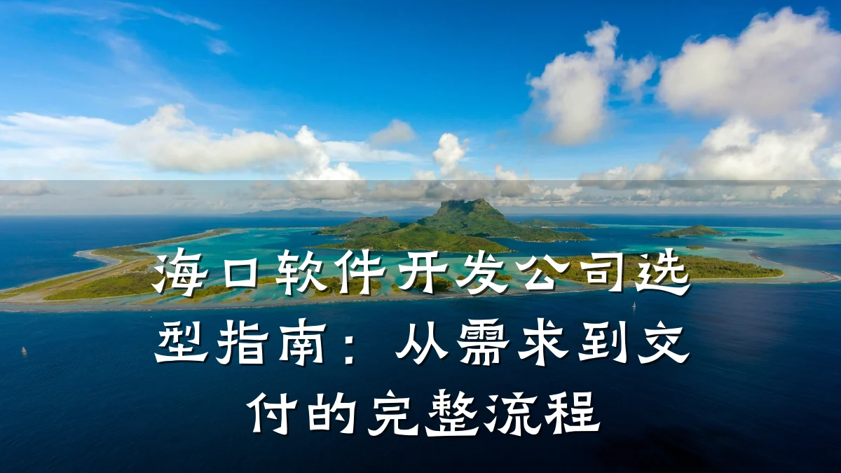 海口软件开发公司选型指南：从需求到交付的完整流程