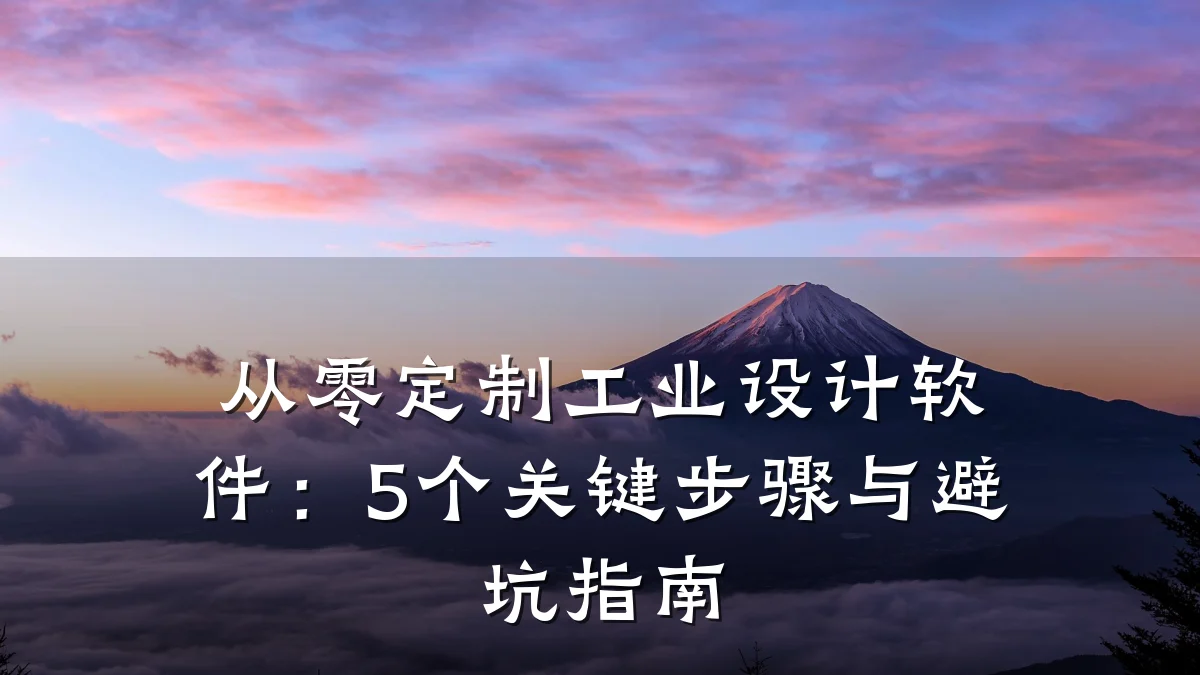 从零定制工业设计软件：5个关键步骤与避坑指南