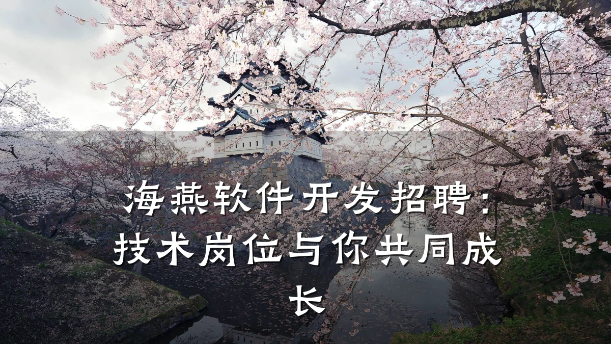 海燕软件开发招聘：技术岗位与你共同成长