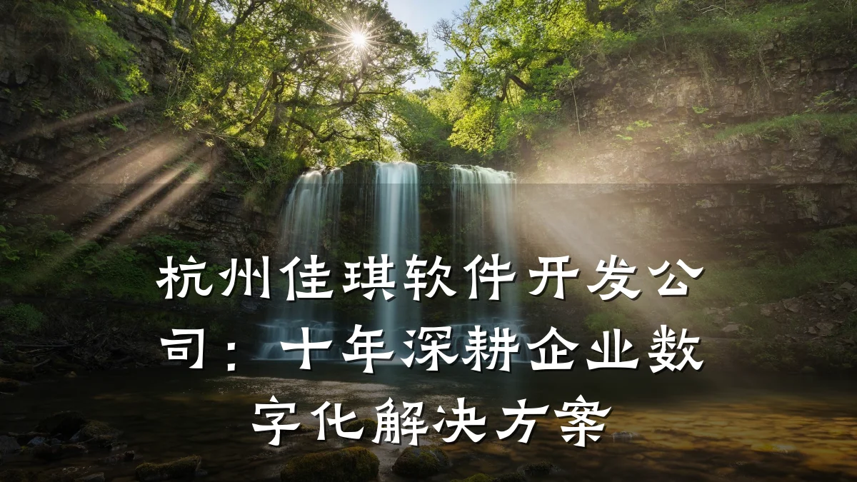 杭州佳琪软件开发公司：十年深耕企业数字化解决方案