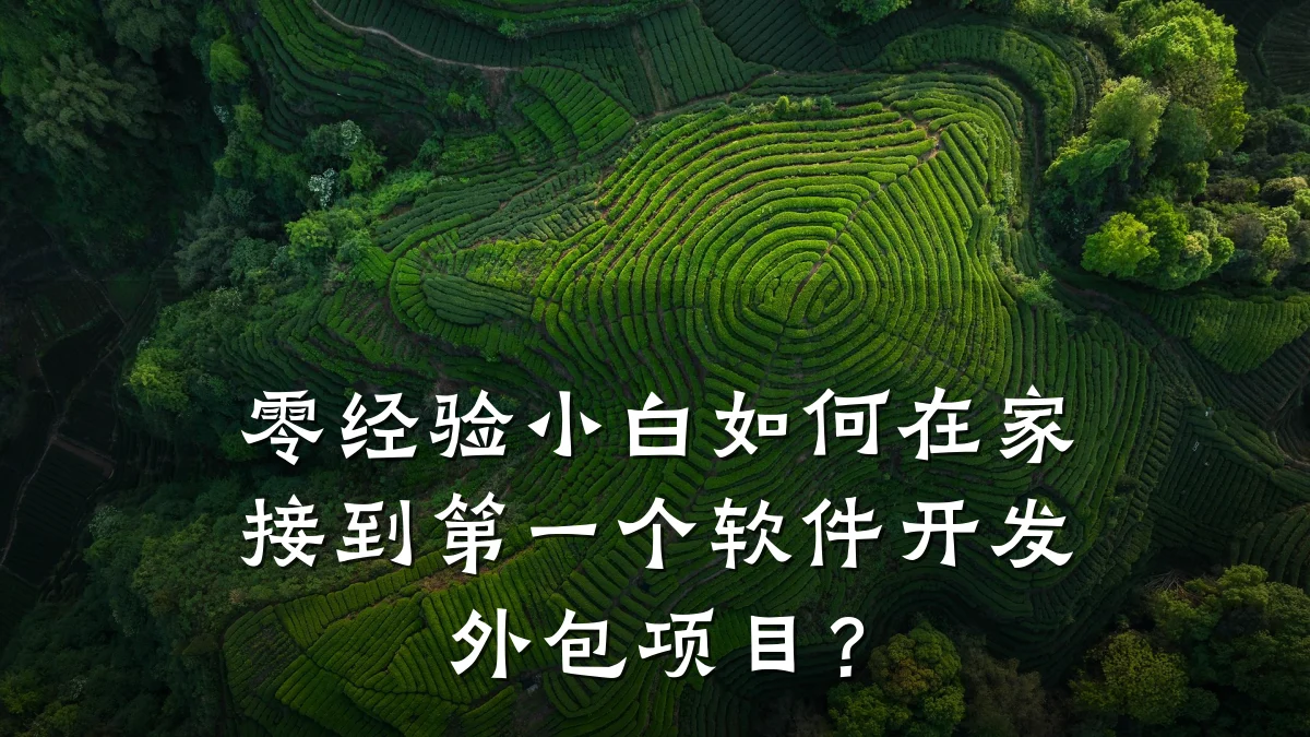 零经验小白如何在家接到第一个软件开发外包项目？