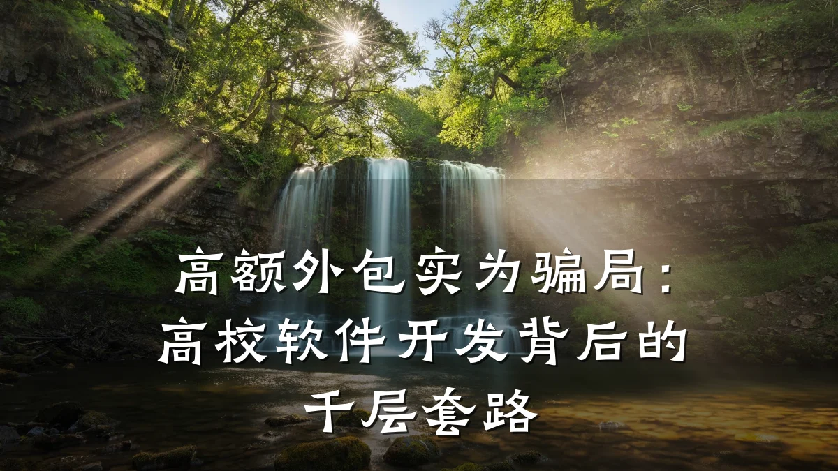 高额外包实为骗局：高校软件开发背后的千层套路