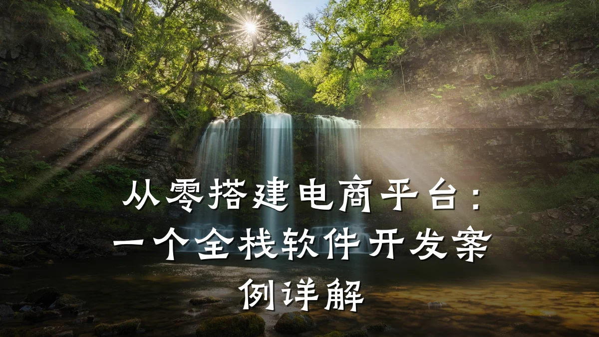 从零搭建电商平台:一个全栈软件开发案例详解
