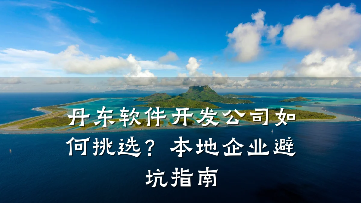 丹东软件开发公司如何挑选?本地企业避坑指南