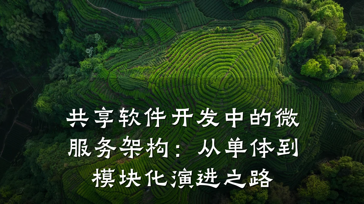 共享软件开发中的微服务架构:从单体到模块化演进之路
