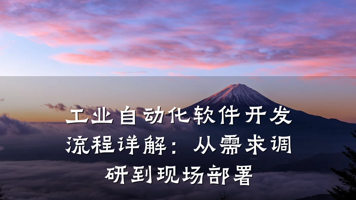 工业自动化软件开发流程详解：从需求调研到现场部署