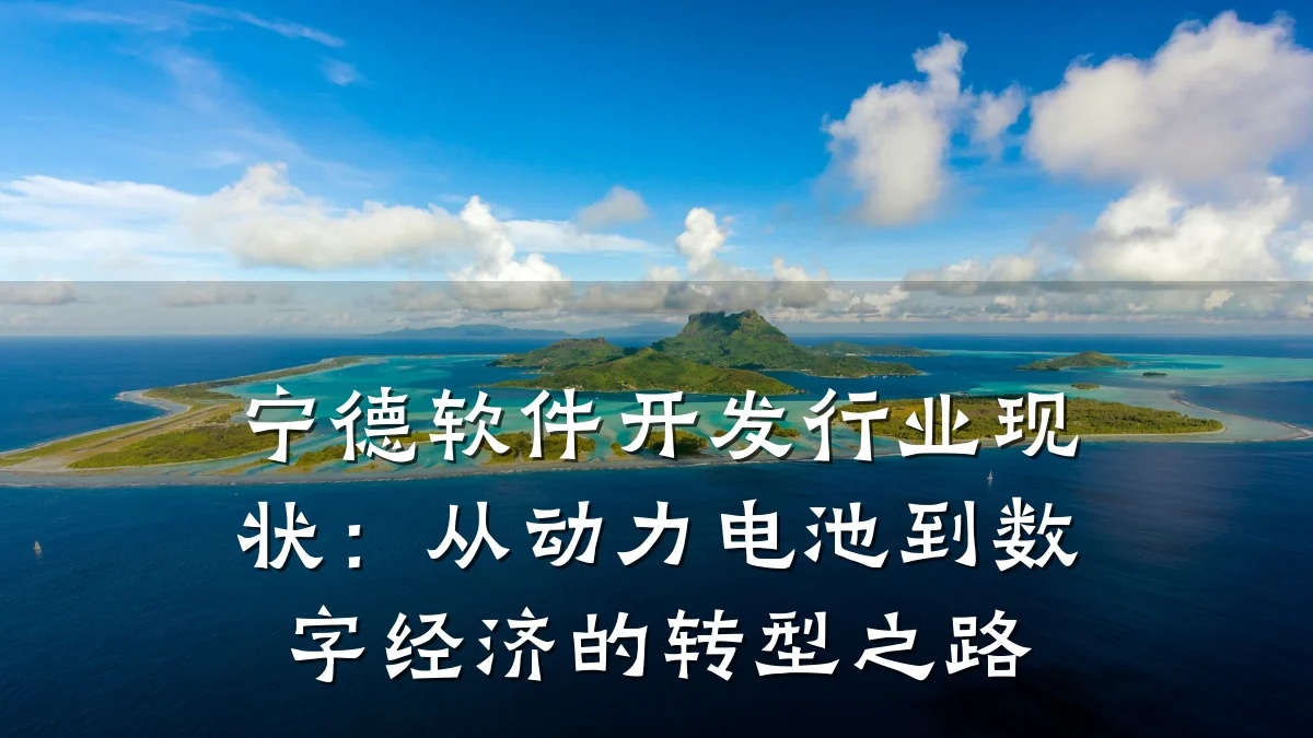 宁德软件开发行业现状:从动力电池到数字经济的转型之路