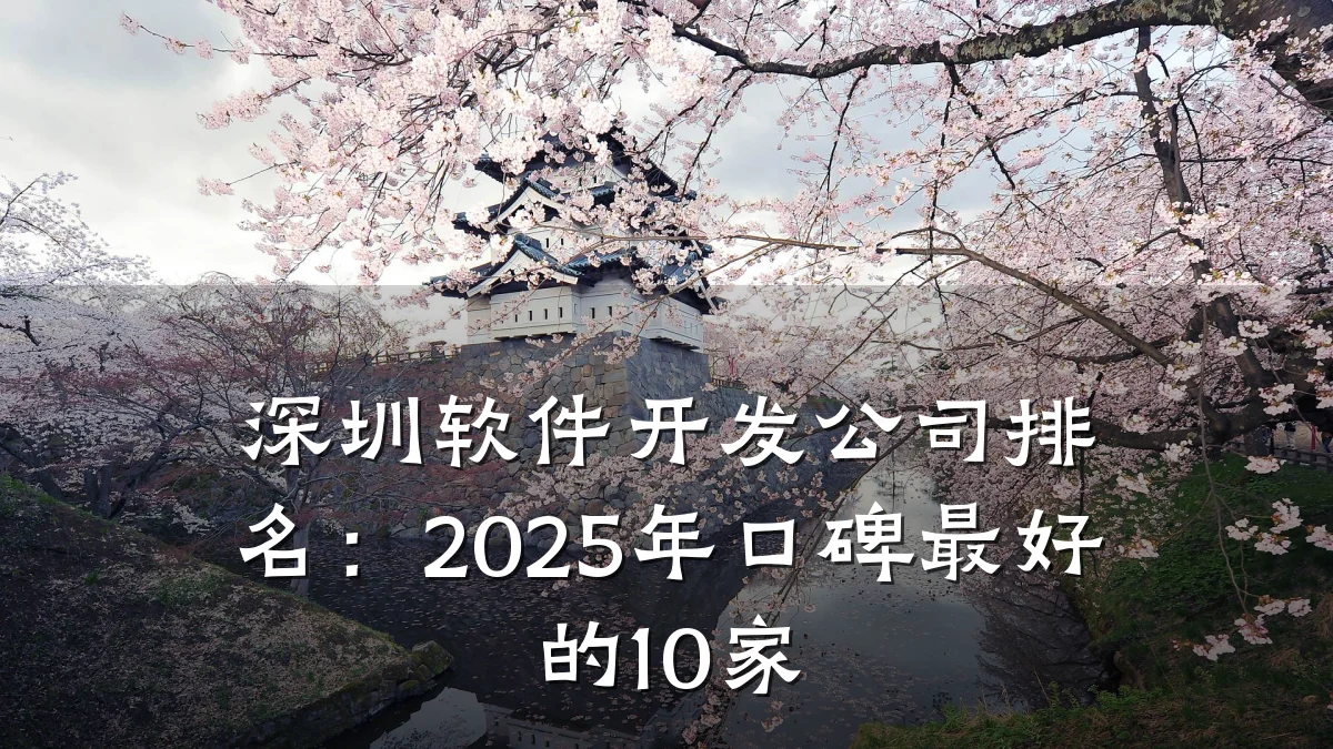 深圳软件开发公司排名:2025年口碑最好的10家