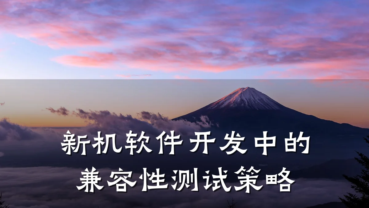 新机软件开发中的兼容性测试策略
