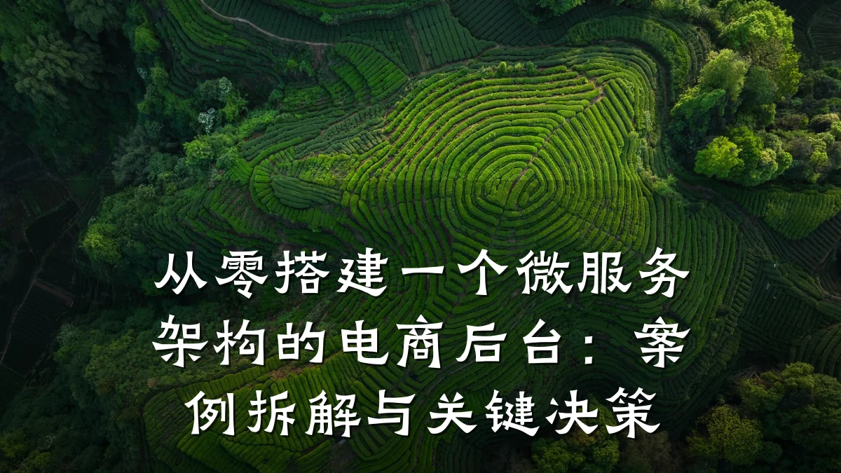 从零搭建一个微服务架构的电商后台:案例拆解与关键决策