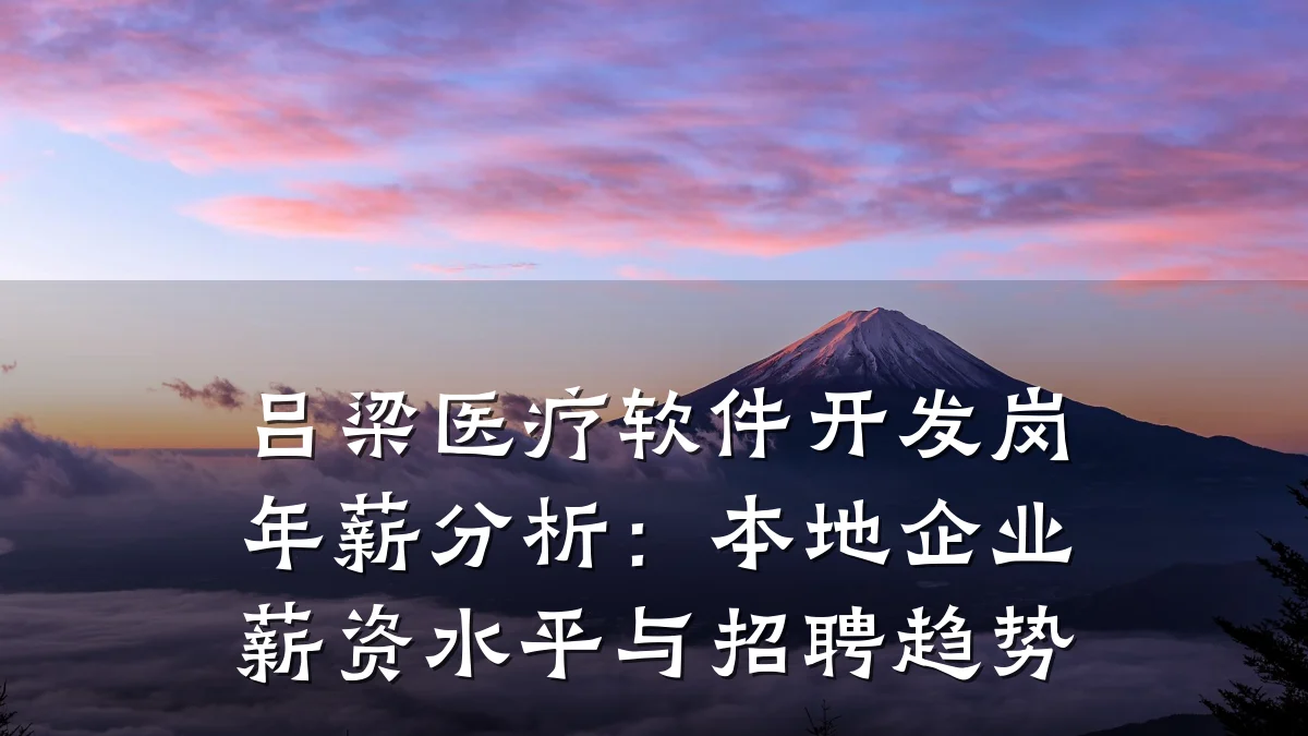 吕梁医疗软件开发岗年薪分析:本地企业薪资水平与招聘趋势