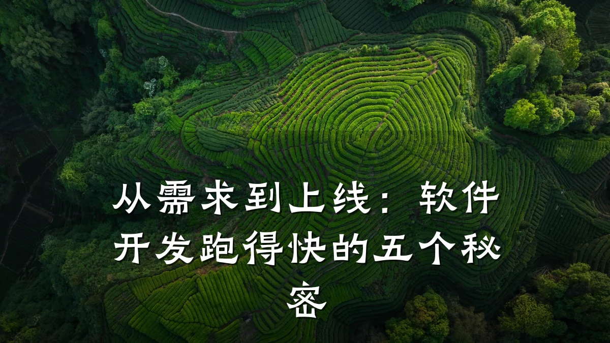 从需求到上线:软件开发跑得快的五个秘密