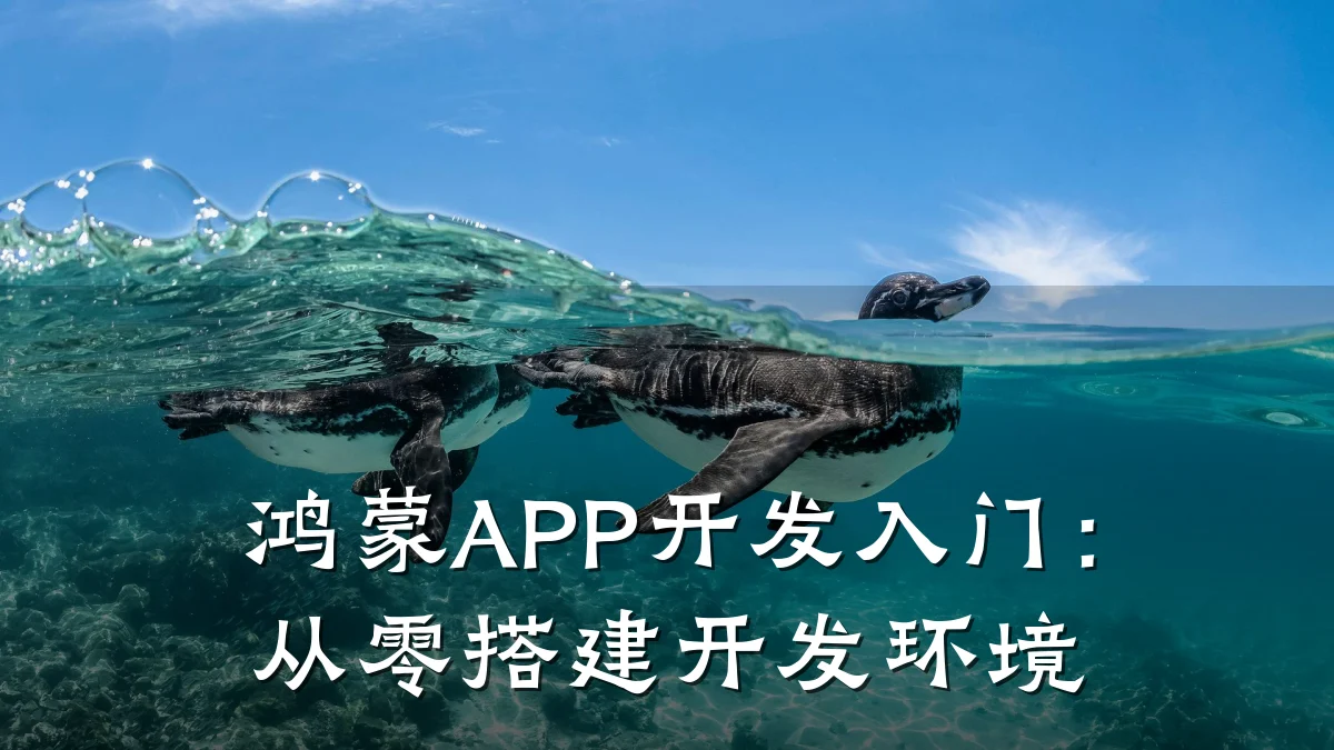 鸿蒙APP开发入门:从零搭建开发环境