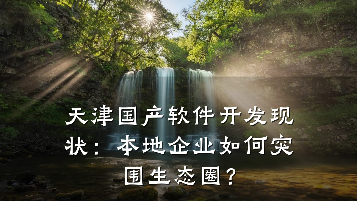 天津国产软件开发现状：本地企业如何突围生态圈？