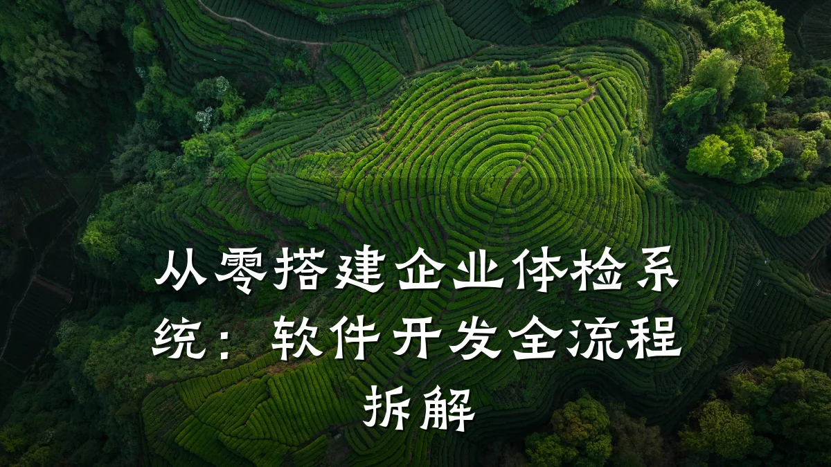 从零搭建企业体检系统:软件开发全流程拆解