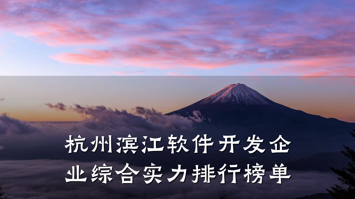 杭州滨江软件开发企业综合实力排行榜单