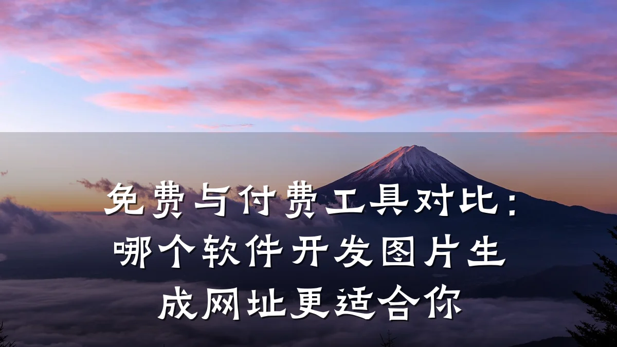 免费与付费工具对比:哪个软件开发图片生成网址更适合你