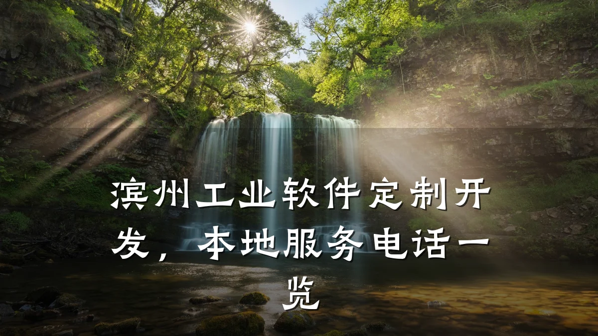 滨州工业软件定制开发,本地服务电话一览