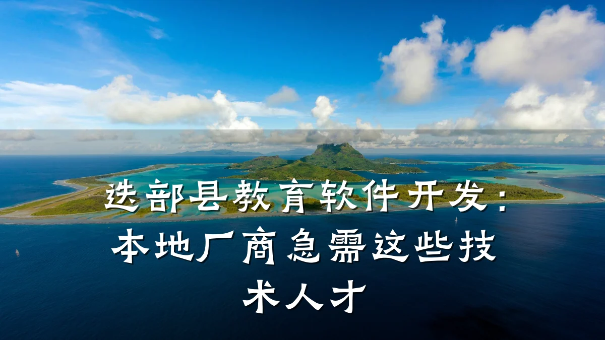 迭部县教育软件开发：本地厂商急需这些技术人才