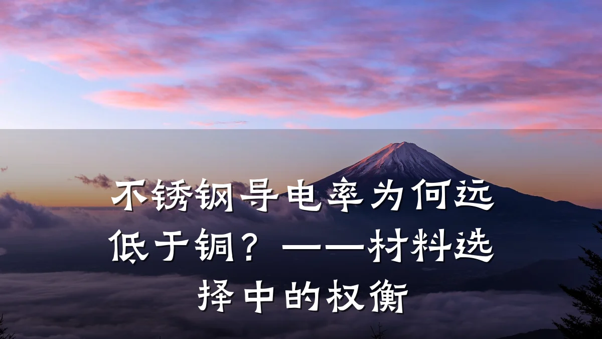 不锈钢导电率为何远低于铜?——材料选择中的权衡