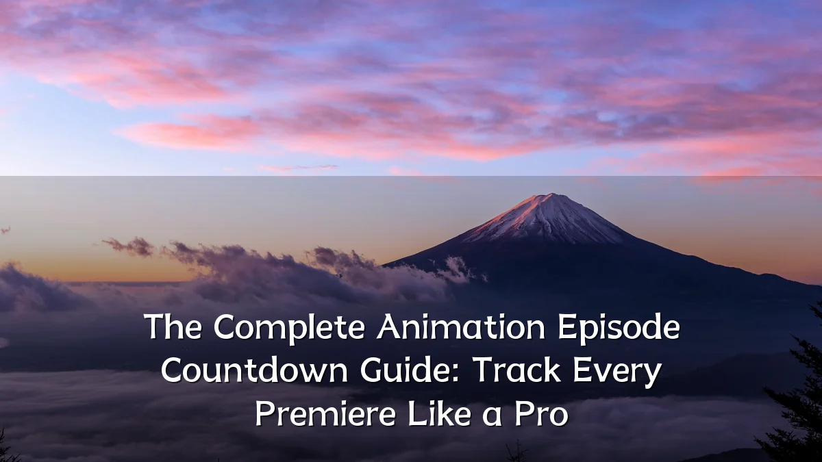 The Complete Animation Episode Countdown Guide: Track Every Premiere Like a Pro